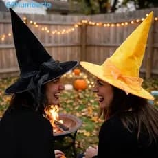 Chapéu De Bruxa De Halloween HUMBERTO , Escuro De Veludo Gótico De Aba Larga , Com Renda Pontiaguda