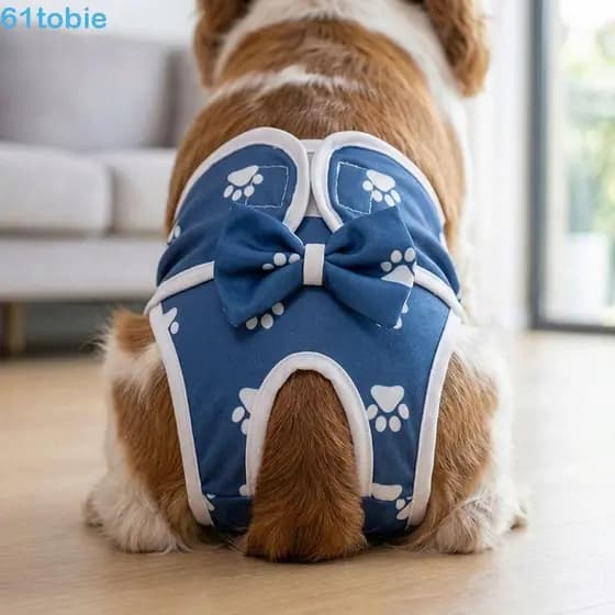 Fralda Para Cães TOBIE , Calcinha Sanitária Lavável Ajustável , Roupa Íntima Aconchegante E Respirável Cachorros