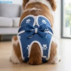 Fralda Para Cães TOBIE , Calcinha Sanitária Lavável Ajustável , Roupa Íntima Aconchegante E Respirável Cachorros