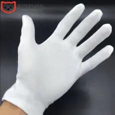 NAESV 2 Pares De Luvas De Algodão Branco , Joias De Absorção De Suor , Estilo Clássico Confortável Elegante