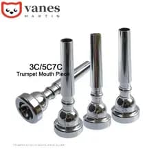 Bocal De Trompete NAESV , Boca De Corneta Profissional Em Ouro Prateado , Chifre De Metal 3C/5C/7C Latão