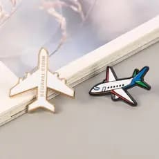 Pino De Lapela De Avião De Desenho Animado  , Distintivo De Esmalte De Metal Criativo Engraçado , Broche De Aeron