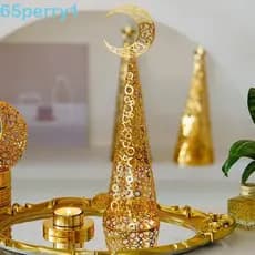 PERRY1 Moon Tealight Castiçal , Suporte De Vela De Árvore De Metal Oco Perfumado Vintage Clássico