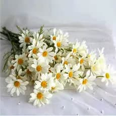 (Mais Barato) Flores Falsas , Buquê De Margarida artificial Para Decorar Um Quarto , Foto Adereço , Estilo Minimalista , Decoração De Casa , Casamento De Noiva .