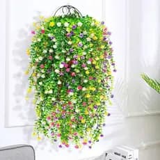 Flor Artificial Pendurada Eucalipto Rattan Planta Bouquet Exterior Plantas Penduradas Interior Falsas Home Garden Decoração De Casamento