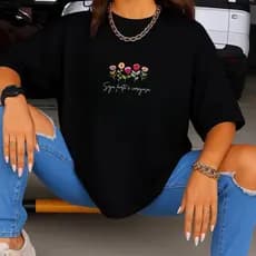 CAMISETA T-SHIRT - CRISTÃ "SEJA FORTE E CORAJOSA" UNISSEX ALGODÃO VERÃO