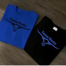 Kit 2 Camisetas Masculinas *Texas Roots*100% Algodão Confortável Manga Curta/Gola Redonda/Dia a Dia Várias Cores Unissex