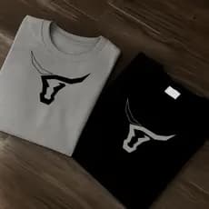 Kit com 2 Camisetas Atx Longhorn 100% Fio 30.1 Algodão Camisa Texas Country Rodeio Blusa Unissex Várias Cores