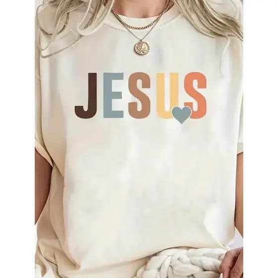 Blusa Feminina Jesus Camisa Evangélica em algodão Premium Camiseta Religiosa