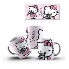 Caneca Hello Kitty COM NOME - Vários Modelos Personalizada