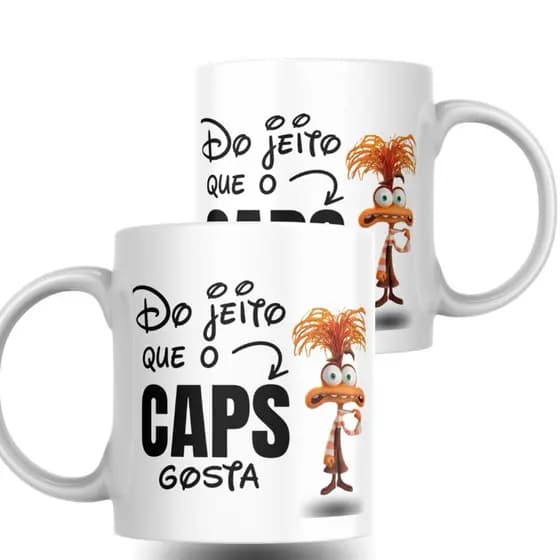 Caneca Personalizada Do Jeito que o CAPS Gosta– Ansiedade Divertidamente