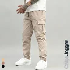 Calça Cargo Masculina Jogger Streetwear Com Punho e Cordão 34 Ao 44 + 3 Cores