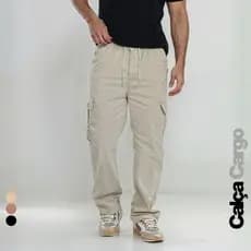 Calça Cargo Masculina Streetwear Cordão 34 ao 44 + 4 Cores