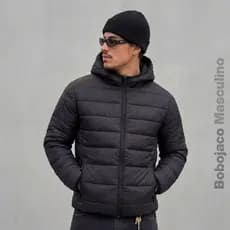 Bobojaco Jaqueta Puffer Térmica Casaco Masculino Impermeável Inverno Frio
