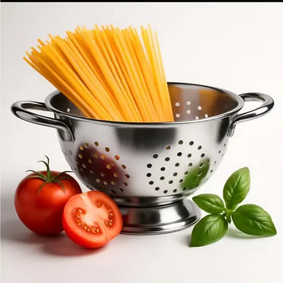 Escorredor de Massas e Alimentos em Aço Inox – Durável, Higiênico e Eficiente