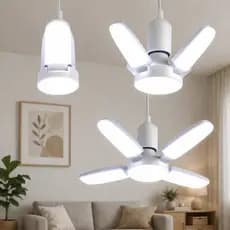 Lâmpada LED 30W Ultra Potente Dobrável Tipo Girassol 6500K Super Branca Bivolt Iluminação 360° Ajustável