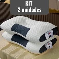 Kit 2 Travesseiros Cervicais Ortopédicos Anatômicos para Sono Confortável Alivia Dores Coluna