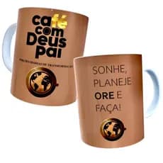 Xicara Personalizada Lançamento Café Com Deus Pai Oferta