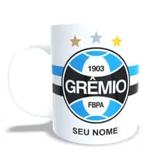 Caneca de Porcelana Personalizada Grêmio Time de Futebol Tricolor Gaúcho Presente Decorada Estampada MAIOR DO SUL!!