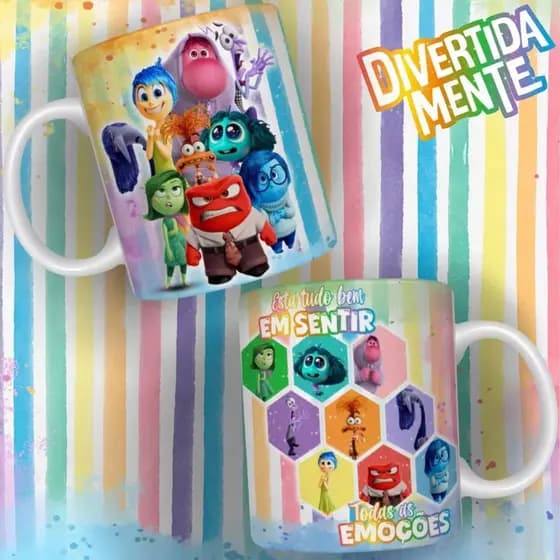 Caneca Personalizada Divertidamente Todas As Emoções