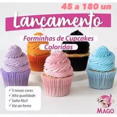 KIT 45~180 Forminha Cupcake Mago Novas Cores a Escolha// (CHOCO)
