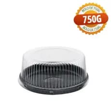 50 Embalagem Para Bolo Torta 750g  32M PRETA OFF