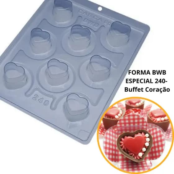 1~4 forma bwb com silicone (3 partes) cod 240 - Buffet Coração//