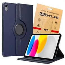 Capa Protetora 360º para iPad A16 11ª Geração + Película de Vidro Rotação Total e Acabamento Premium