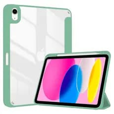Capa Protetora para iPad A16 11ª Geração Smart com Porta Caneta, Fundo Transparente e Fecho Magnético