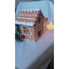Casa biscoito de gengibre - porta vela