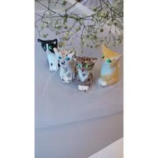 Pet Personalizado em Cerâmica Fria | Escultura de Gato ou Cachorro | Presente Criativo Pet | Decoração Artesanal Sob Enc