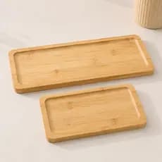 Jogo 3 Bandejas Retangular Decorativa Para Café Chá Petisqueira Condimentos Casa Cozinha Mesa Posta