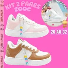 Kit 2 Pares Tênis Infantil Casual Para Meninos e Meninas Conforto e Estilo