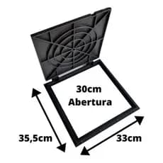 Tampa De Esgoto 30x30cm Caixa De Passagem Polipropileno Pvc