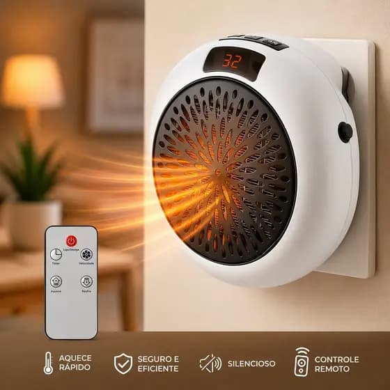 Mini Aquecedor Elétrico Portátil, Ambiente quarto escritorio