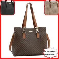 Bolsa de Ombro Grande Chenson Original Elegante Estampa Geométrica Transversal Mão Dillon 3485621