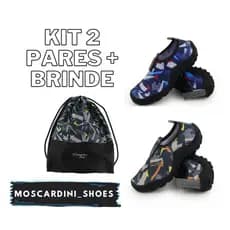 KIT 2 sapatilha nautica + Mochila para acampamento praia rio pesca cachoeira caminhada tenis meia