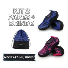 KIT com 2 pares de sapatilhas nautica praia pesca caminhada passeios e super confortavel + Mochila