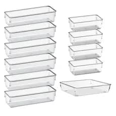 Kit 11 Organizadores Acrilico Multiuso Modular Gavetas Retangular GRANDE