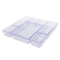 Kit Organizador de Maquiagem Gavetas Geladeiras em Acrilico Kit 7 Pecas