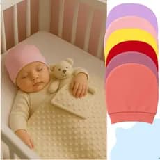 Kit 6 Toucas Bebê Recém Nascido Maternidade Coloridas Lisas Estampadas 100% Algodão Antialérgico Gorro Enxoval RN