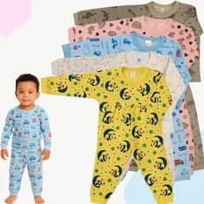 Kit 3 Pijamas Infantis Camisetas Manga Longa e Calça Estampados Menino Menina Inverno 1 a 3 Anos