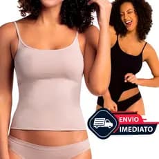 6 Regatas blusinha de DORMIR segunda pele micofribra Anágua Regata Feminina Poliamida Alça Fina