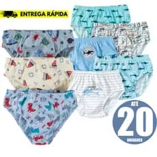 Kit 5 ou 20 Cuecas infantil slip Forrada Embutido Criança Menino algodão cuecas Infantil Confortável