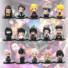 Boneco Kimetsu no Yaiba Demon Slayer Anime Action Figure Decoração Miniatura Tanjirou/Nezuko/Zenitsu/Inosuke/Rengoku