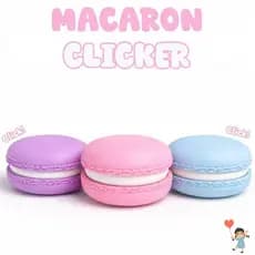 Macaron Clicker Antiestresse Sensorial Fidget Toy 3D Portátil Relaxante Kawaii