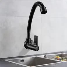 Torneira Cozinha ou Banheiro Parede 1/4 de volta ABS Preto