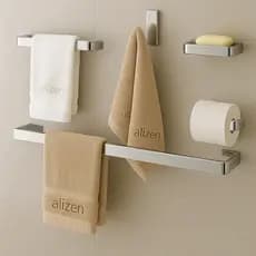 Kit Banheiro Acessórios Banheiro Suporte Toalhas Quadrado Luxo
