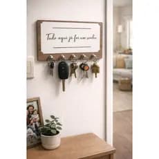 Porta Chaves Retangular De Parede EM MDF - Decoração Casa Moderna Minimalista