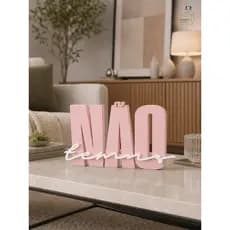 Letreiro 3D Frase "Não Temas" Impressão 3D - Decoração de Mesa, Quarto e Presente Personalizado